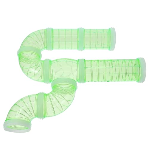 Totority Hamster Toys Hamster Tubes Set, Hamster Adventure Pipe Hamster Cage DIY Tunnel Toy Funny S-Shape Curved Pipe Transparent Tunnel Adventure External Pipe for Rat Hamster Rennmäuse Tunnel von Totority