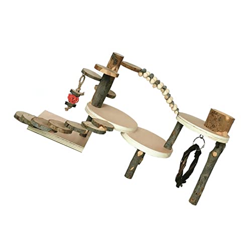 Totority Hamster-kletterleiter Kletterspielzeug Klettern Hamster Kletterleiter Drinnen Haustier Kleines Tierleiterspielzeug Mäuseleiter Kletterleiter Für Ratten Kletterleiter Apfelholz von Totority