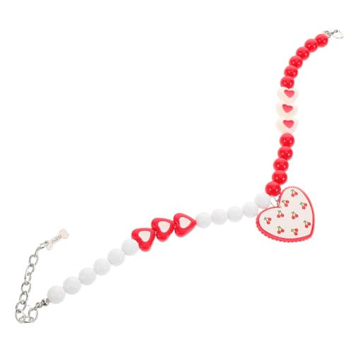 Totority Haustier Halskette Katzenhalsbandkette Kätzchen Zubehör Hundeschmuck Katze Herz Halsband Hundekette Für Hunde Haustierkette Für Hunde Halskette Für Katze Kätzchenkragen Plastik von Totority