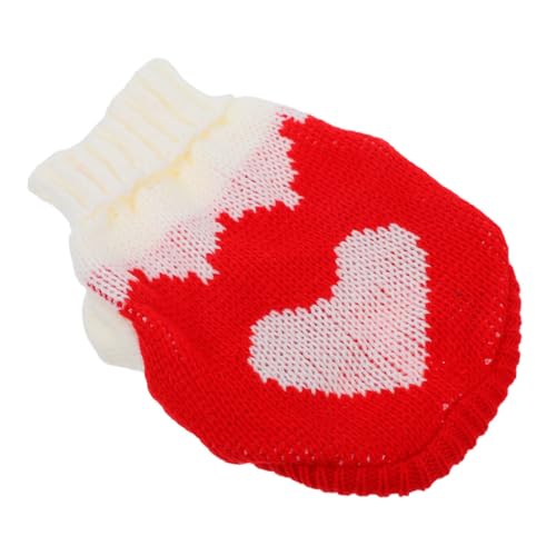 Totority Haustierpullover Katzenpullover Valentinstag Hund Valentinstag Outfit Hund Valentinstag Pullover Hundepullover Mädchen Süße Strickwaren Hundekleidung Haustier Katzenbekleidung von Totority
