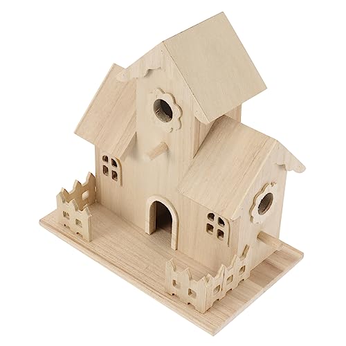 Totority Hölzernes Vogelhaus für Kleine Natürlicher Nistkasten aus Holz Hängendes für Garten und Wohnungsdekoration Sicherer Rückzugsort Totority Hölzernes Vogelhaus für Kleine Natürlicher Nistkasten aus Holz Hängendes für Garten und Wohnungsdekoration Sicherer Rückzugsort von Totority