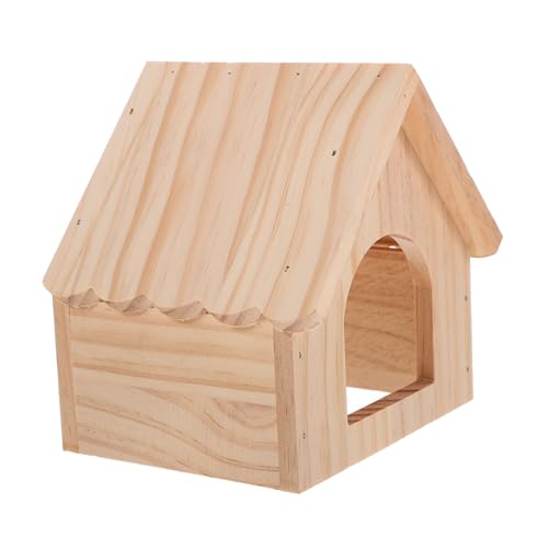 Totority Holz Hamsterhaus mit Futter und Wasserplattform Niedliches Versteck für Kleine Haustiere Stabiler Unterschlupf für Meerschweinchen und Zwerghamster Handgefertigt aus Natürlichem Totority Holz Hamsterhaus mit Futter und Wasserplattform Niedliches Versteck für Kleine Haustiere Stabiler Unterschlupf für Meerschweinchen und Zwerghamster Handgefertigt aus Natürlichem von Totority