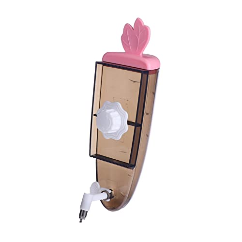 Totority Kaninchentrinker Brunnen Futterspender montiert isoliert Trinken Hamster trinkflasche Hasen wasserspender nager trinkflasche Haustier -Trinkfuttermittel Heimtierbedarf PVC Rosa von Totority