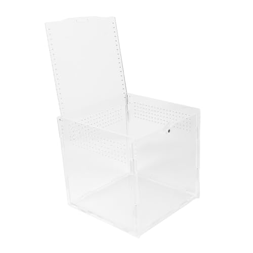 Totority Kasten Spinnen-Terrarium Schlange Reptil Fütterung Container Haustier Zucht Schleichtiere Acryl von Totority