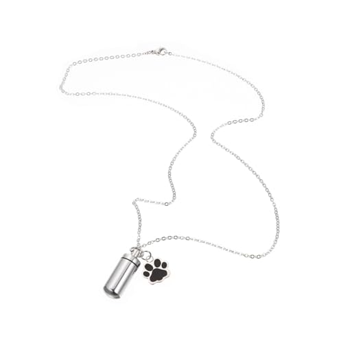 Totority Katzenasche Urnen Halskette Gedenkanhänger für Haustiere mit Pfotenmuster Teiliges Eleganter Erinnerungs Schmuck für Hundebesitzer Stilvolles Totority Katzenasche Urnen Halskette Gedenkanhänger für Haustiere mit Pfotenmuster Teiliges Eleganter Erinnerungs Schmuck für Hundebesitzer Stilvolles von Totority