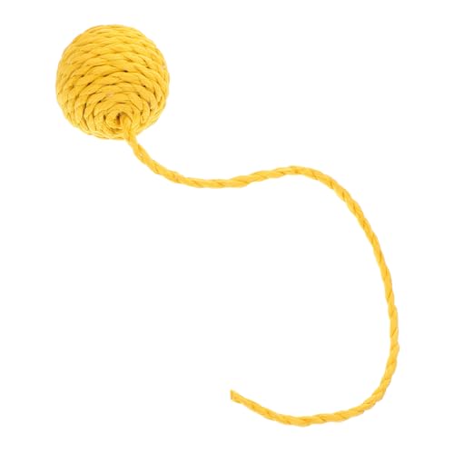 Totority Katzenspielzeug Sisal Seil Ball mit Glocke Ersatz für Kratzbaum Interaktive Spielzeuge für Drinnen Kauen für Katzen Lustiges Papierseil Design Hellgelb Totority Katzenspielzeug Sisal Seil Ball mit Glocke Ersatz für Kratzbaum Interaktive Spielzeuge für Drinnen Kauen für Katzen Lustiges Papierseil Design Hellgelb von Totority