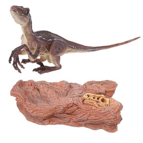 Totority Künstliche Dinosaurier Dekoration mit Plattform für Aquarium und Terrarium Landschaftsornament für Fische und Reptilien Langlebig und von Totority