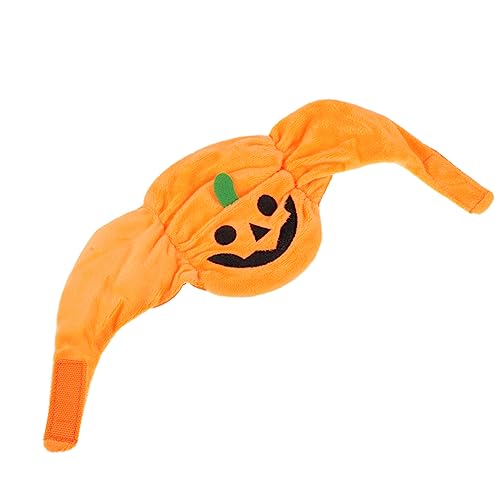 Totority Kürbismütze für Haustiere Lustige Halloween Kopfbedeckung für Katzen Dekoratives Kostüm für Partys Einfache Niedliches Design für Feiern und Cosplay von Totority