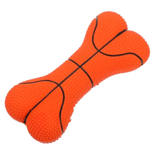 Totority Latex Knochenspielzeug Welpenspielzeug Basketballknochen Latexspielzeug Hundekauspielzeug Hundebeißspielzeug Kleines Quietschendes Hundespielzeug Latex Hundespielzeug Haustier von Totority