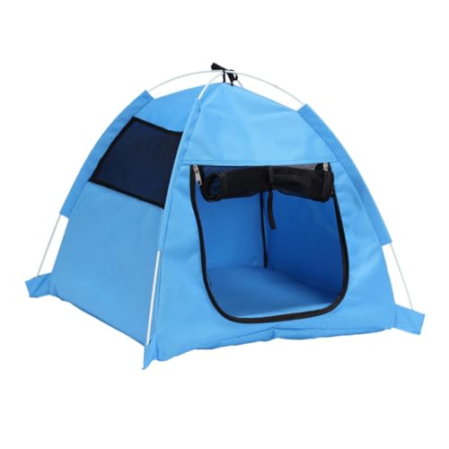 Totority Moskitozelt für Haustiere hundesofa tierzelt Dog Tent gelsenabwehr klappzelt muckenschutz Hundezelt im Freien Tierheim Zeltbett für Haustiere Haustierhütte Stoff Blue von Totority