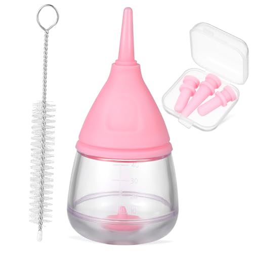 Totority Pet Fütterungsflasche für Neugeborene Haustiere Flasche mit Ersatzsaugern und Reinigungsbürste für Welpen Kätzchen und Kleine Sicher von Totority