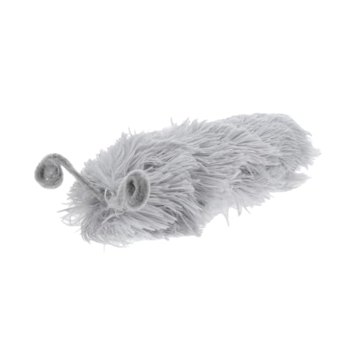 Totority Raupenspielzeug Caterpillar - Für Haustierkatze Cat Caterpillar Für Innenkatzen Katzenspielzeug Mit Katzenminze Gefüllte Raupe - Für Katze Grey Plüsch von Totority