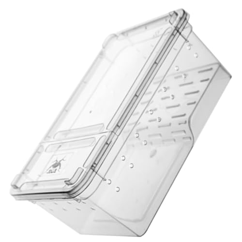 Totority Reptilien Terrarium mit Transparente Schildkrötenfütterungsbox Aquarium für Schildkröten Hochbelastbar zu Reinigen für Außenbereich von Totority