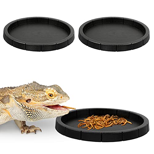 Totority Schildkröten-Futternäpfe – 2 Stück, rutschfeste Reptilien-Futterschalen mit glatten Kanten, Kunststoff-Haustier-Futterspender für Schildkröten und Eidechsen für den Innen- und Außenbereich von Totority