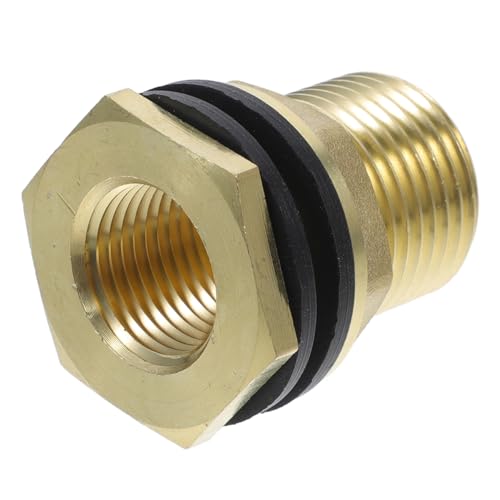 Totority Wassertank Luft Schlauch Fass einstellbar Spule Jet Düse Pooladapter wasseranschluss Verbindungsstück/Zoll für Wassertanks Wassertankanschluss Messing Golden von Totority