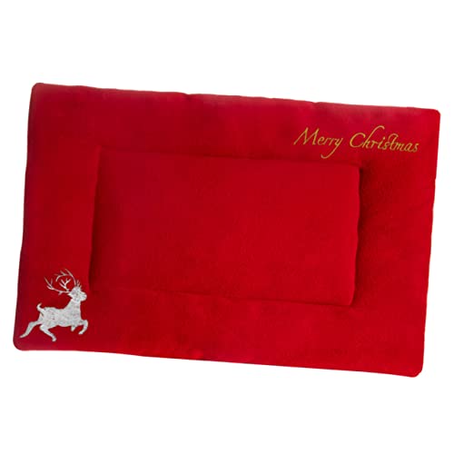 Totority Weihnachtliche Haustiermatte Plüschkissen Waschbare Dicke Matte für Katzen Kuscheliges Bett für Drinnen und Draußen für Sofa und Transportbox Totority Weihnachtliche Haustiermatte Plüschkissen Waschbare Dicke Matte für Katzen Kuscheliges Bett für Drinnen und Draußen für Sofa und Transportbox von Totority