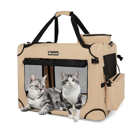 Totoro Ball Extra große Katzentragetasche für 2 Katzen, faltbar, weich, XL-Kiste für große/mittelgroße Katzen, 9 kg, Auto-Reisetasche, tragbare Tasche mit Wasserflaschenschlitz für lange Reisen, Totoro Ball Extra große Katzentragetasche für 2 Katzen, faltbar, weich, XL-Kiste für große/mittelgroße Katzen, 9 kg, Auto-Reisetasche, tragbare Tasche mit Wasserflaschenschlitz für lange Reisen, von Totoro ball