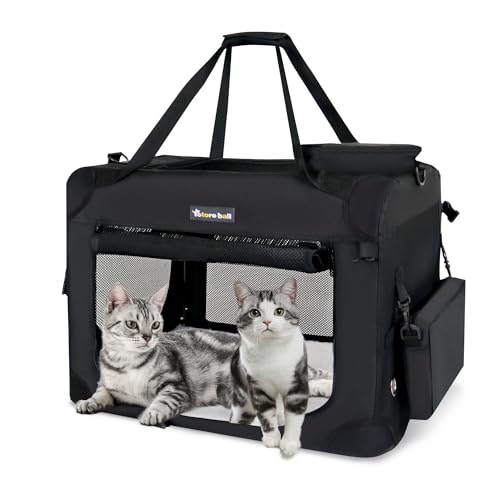 Totoro Ball Extra große Katzentragetasche für 2 Katzen, faltbar, weich, XL-Kiste für große/mittelgroße Katzen, 9 kg, Auto-Reisetasche, tragbare Tasche mit Wasserflaschenschlitz für lange Reisen, Totoro Ball Extra große Katzentragetasche für 2 Katzen, faltbar, weich, XL-Kiste für große/mittelgroße Katzen, 9 kg, Auto-Reisetasche, tragbare Tasche mit Wasserflaschenschlitz für lange Reisen, von Totoro ball