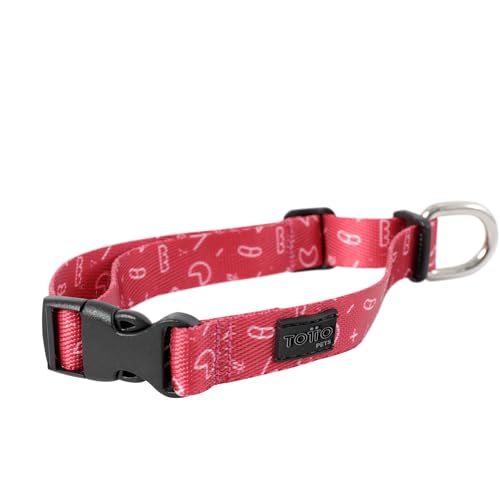 TOTTO - Halsband für große Hunde, Modell Mylu, Größe XL, verstellbares Hundehalsband, robuste Beschläge, Sicherheitsblech, D-Ring für Leine, roter Kamm TOTTO - Halsband für große Hunde, Modell Mylu, Größe XL, verstellbares Hundehalsband, robuste Beschläge, Sicherheitsblech, D-Ring für Leine, roter Kamm von Totto
