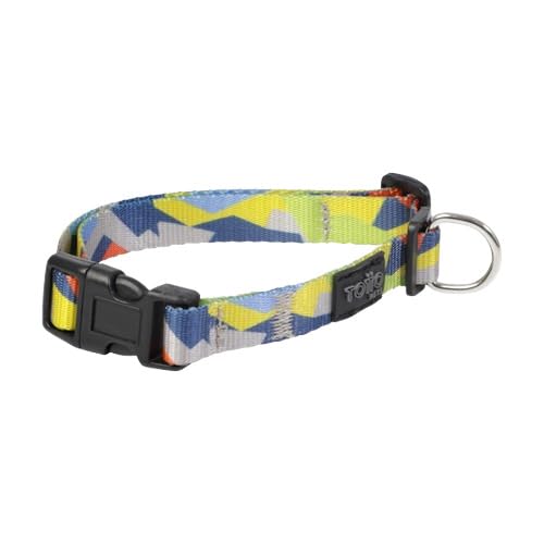 TOTTO - Halsband für kleine Hunde, Modell Mylu, Größe XS, verstellbares Hundehalsband, robuste Beschläge, Sicherheitsschild, D-Ring für Leine, Geommyn, Mehrfarbig TOTTO - Halsband für kleine Hunde, Modell Mylu, Größe XS, verstellbares Hundehalsband, robuste Beschläge, Sicherheitsschild, D-Ring für Leine, Geommyn, Mehrfarbig von Totto