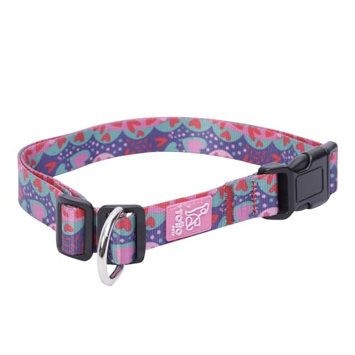 TOTTO - Hundehalsband für große Hunde, Modell Mylu, Größe XL, verstellbares Hundehalsband, robuste Beschläge, Sicherheitsschild, D-Ring für Leine, mit mehrfarbigen Herzen TOTTO - Hundehalsband für große Hunde, Modell Mylu, Größe XL, verstellbares Hundehalsband, robuste Beschläge, Sicherheitsschild, D-Ring für Leine, mit mehrfarbigen Herzen von Totto