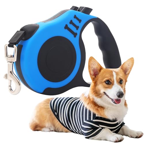 Einziehbar Hundeleine, Hochwertige Hundeleine, Hundeleine, 360° Verhedderungsfreier Leinenverlängerung, Hundeleine Ausziehbar mit Anti-Rutsch Griff, für Kleine, Mittlere und Große Hunde, Blau, 5 m Einziehbar Hundeleine, Hochwertige Hundeleine, Hundeleine, 360° Verhedderungsfreier Leinenverlängerung, Hundeleine Ausziehbar mit Anti-Rutsch Griff, für Kleine, Mittlere und Große Hunde, Blau, 5 m von Toulifly