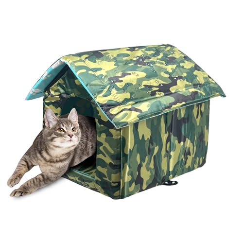 Katzenhaus für draußen Wetterfest Isoliertes Haus für wandernde Katze Hund Abnehmbare und waschbare Katzenvilla Haustierhaus Matte Käfig für Wildkatzen/Hunde Katzenhaus für draußen Wetterfest Isoliertes Haus für wandernde Katze Hund Abnehmbare und waschbare Katzenvilla Haustierhaus Matte Käfig für Wildkatzen/Hunde von TourKing