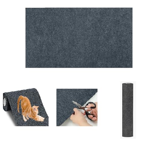 Kratzmatte für Katzen, zuschneidbar, selbstklebend, Kratzmatte, DIY-Kratzmatte, Anti-Kratz-Möbelschutz, klebrige Kratzmatte für Katzen, Klemmwand, Ecksofa, Dunkelgrau, 200 x 40 cm von TourKing
