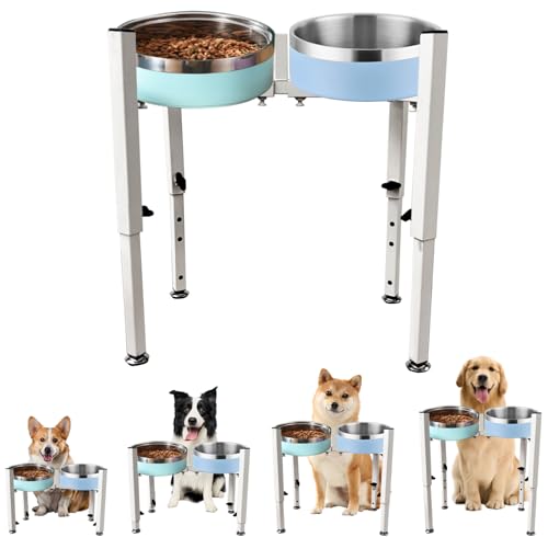 Verstellbarer erhöhter Hundenapfständer für Hunde – 4 Höhen, breit 17,8–27,9 cm – Metall erhöhter Futternapf-Halter, erhöhter Futternapf-Halter, Upgrade-Hundefutter für kleine, mittelgroße und große Verstellbarer erhöhter Hundenapfständer für Hunde – 4 Höhen, breit 17,8–27,9 cm – Metall erhöhter Futternapf-Halter, erhöhter Futternapf-Halter, Upgrade-Hundefutter für kleine, mittelgroße und große von TourKing