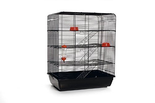 XXL 4 Ebenen Hamsterkäfig Rattenkäfig Kleintierkäfig inkl. Zubehör 58x38x71 cm von Tourwell Petline Pro
