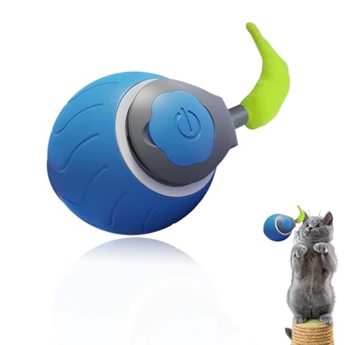 Interaktives Automatisches Katzenspielzeug Ball mit Schwanz - Selbstbewegliches Smart Kitten Spielzeug mit Unregelmäßiger Bewegung, USB Wiederaufladbar & Geschwindigkeitsanpassung, Indoor Fun Exercise Interaktives Automatisches Katzenspielzeug Ball mit Schwanz - Selbstbewegliches Smart Kitten Spielzeug mit Unregelmäßiger Bewegung, USB Wiederaufladbar & Geschwindigkeitsanpassung, Indoor Fun Exercise von Tovbmup