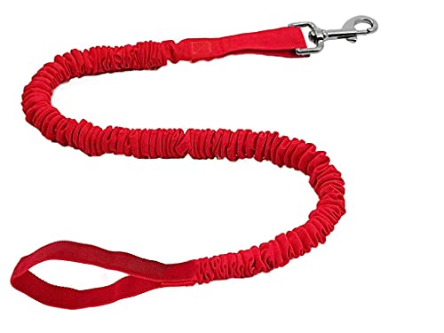 TowWhee - Super elastische Bungee-Hundeleine – leicht, perfekter Widerstand für Hunde (132,1 cm – 431,8 cm) Komfort und Sicherheit Trainingsleine (rot) von TowWhee