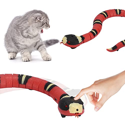 Towwoo Schlangen Spielzeug, Intelligente Elektrisch Interaktives Katzenspielzeug mit USB Kabel, Smart Sensing Schlangenspielzeug, Party Halloween Streich Realistisches Gefälschtes Schlangen Spielzeug Towwoo Schlangen Spielzeug, Intelligente Elektrisch Interaktives Katzenspielzeug mit USB Kabel, Smart Sensing Schlangenspielzeug, Party Halloween Streich Realistisches Gefälschtes Schlangen Spielzeug von Towwoo