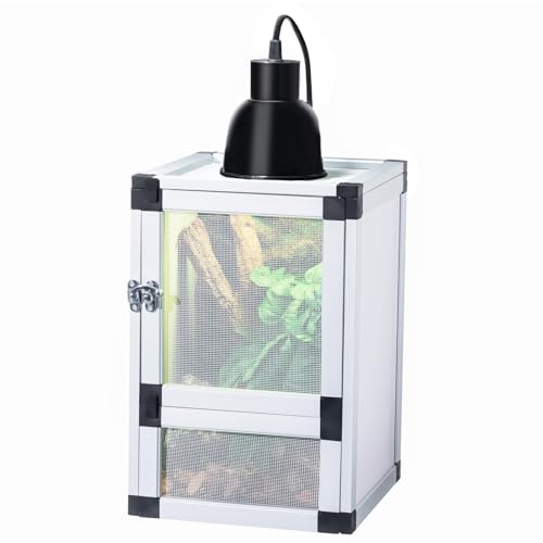 Hybird Cage PVC-Lebensraumgehege mit Sichtschutz und Acryl-Türen, Toxirium, 30,5 x 30,5 x 45,7 cm, Reptilien-Terrarium, belüfteter Tank für Gecko, Chamäleon, Schlange, Frosch, einfache Montage von ToxiRium