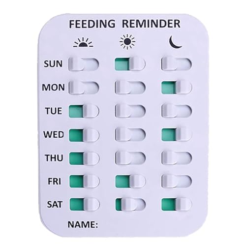 Toyauu 1 Stück Fütterungserinnerung für Hunde, Weiß, Heimtierbedarf, Magnetisch oder Doppelseitig Klebend, Erinnerung An die Fütterung Von Haustieren von Toyauu