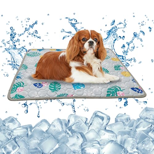 Kühlmatte für Hunde, 50 x 40 cm, waschbar, selbstkühlend, Eisseide, Haustierbett, selbstkühlende Matte für Hunde, Katzen, drinnen und draußen, Auto, Sommer Kühlmatte für Hunde, 50 x 40 cm, waschbar, selbstkühlend, Eisseide, Haustierbett, selbstkühlende Matte für Hunde, Katzen, drinnen und draußen, Auto, Sommer von Toyhood
