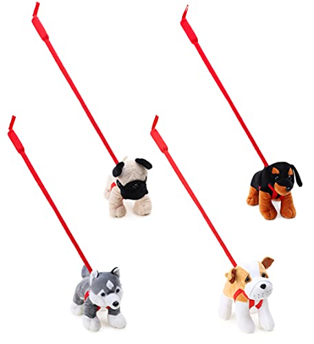 Toyland Hund auf Blei Plüschtier - 1 zufällig ausgewählt - 4 Sortiert - Kinderspielzeug von Toyland