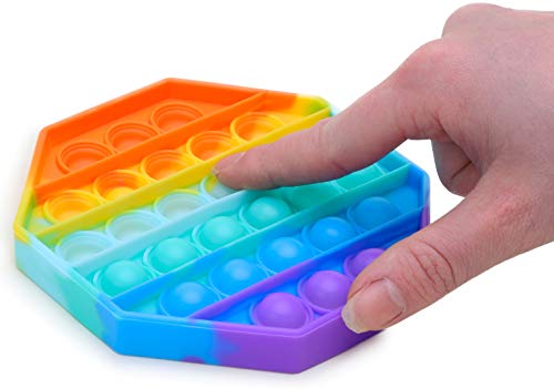 Toyland® Rainbow Color Push Bubble Pop Bubble Sensorisches Zappelspielzeug (Achteck) von Toyland
