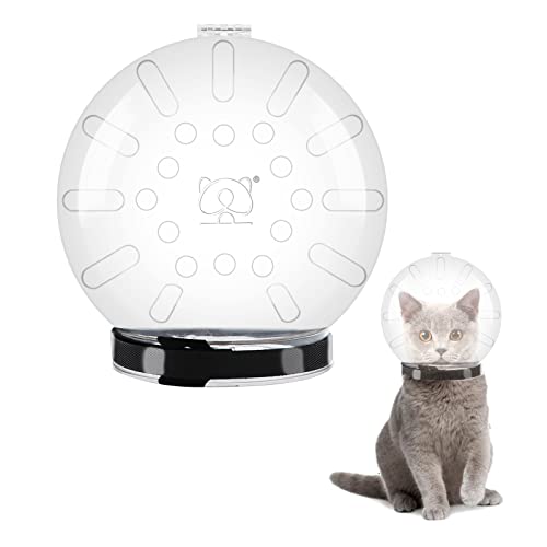 Toysructin Astronauten-Katzen-Maulkorb – verstellbarer Blasen-Helm für Fellpflege, Nagelknipsen, Trimmen, Baden – transparente, atmungsaktive Haustiermaske, Luftrückhalteset von Toysructin