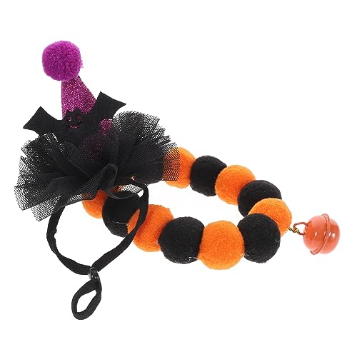 1Satz Katzenkostüm für Halloween Teiliges mit Katzenhalsband und Hut aus Elastischem Material für Haustierpartys und Cosplay Events von Toyvian