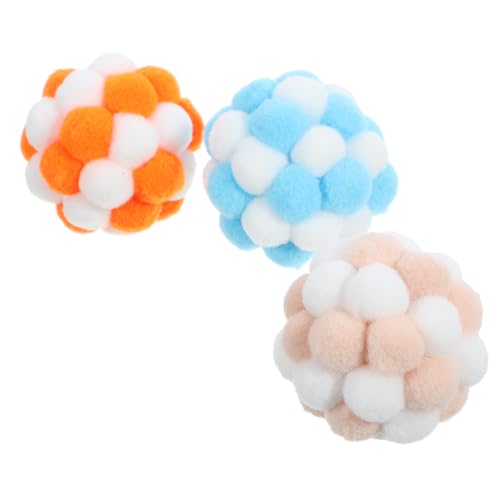 3 Stück Teiliges Katzenspielzeug mit Glocken Interaktive Weiche Bälle für Katzen Indoor Aktivität und Sicher und Langlebig 3 Stück Teiliges Katzenspielzeug mit Glocken Interaktive Weiche Bälle für Katzen Indoor Aktivität und Sicher und Langlebig von Toyvian