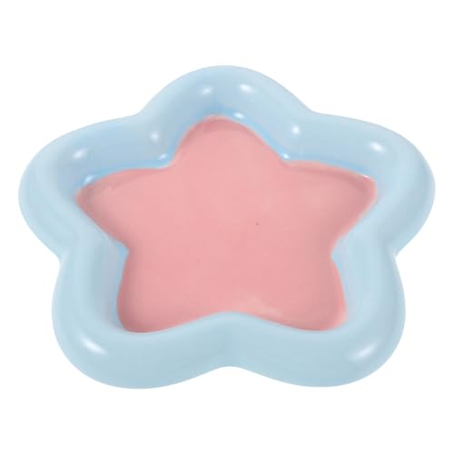 Keramische Haustierfutterschalen Schüssel im Stern Design für Katzen und Kleine und Futterplatte aus Feiner Keramik Einfache und Hygienisch von Toyvian