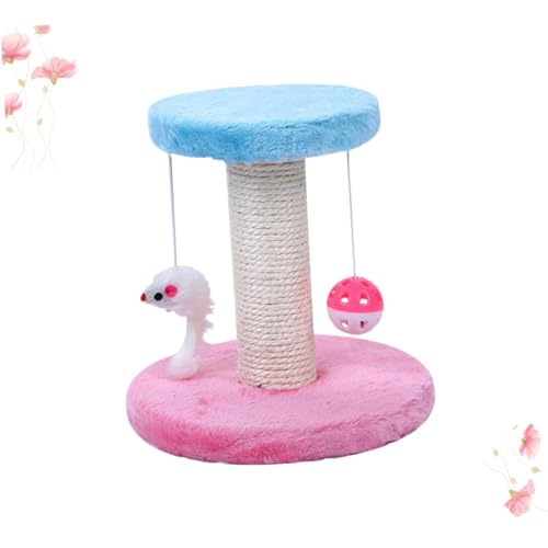 Toyvian Kreatives Katzenklettergerüst Mit Glocke Lifting-Seil Und Spielball Praktisches Kratzspielzeug Für Katzen Für Spiel Und Entspannung Farbe Zufällig von Toyvian