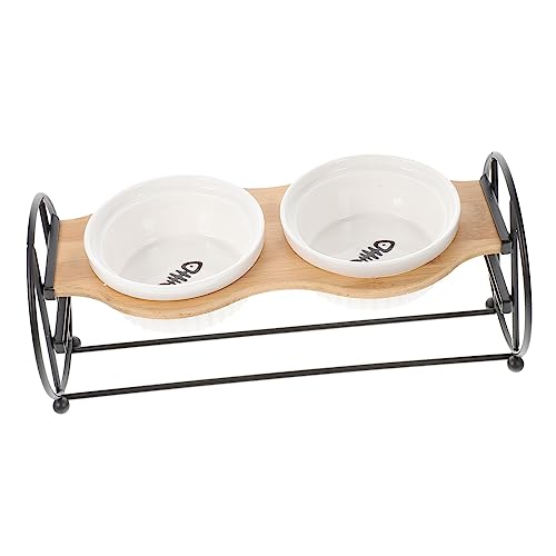 Toyvian 1 Satz Erhöhter Katzennapf Keramikteller mit Schwarzem Halter Ergonomisches Design für Bequemes Fressen und Spülmaschinenfest und rutschfest für Katzen und Kleine Toyvian 1 Satz Erhöhter Katzennapf Keramikteller mit Schwarzem Halter Ergonomisches Design für Bequemes Fressen und Spülmaschinenfest und rutschfest für Katzen und Kleine von Toyvian