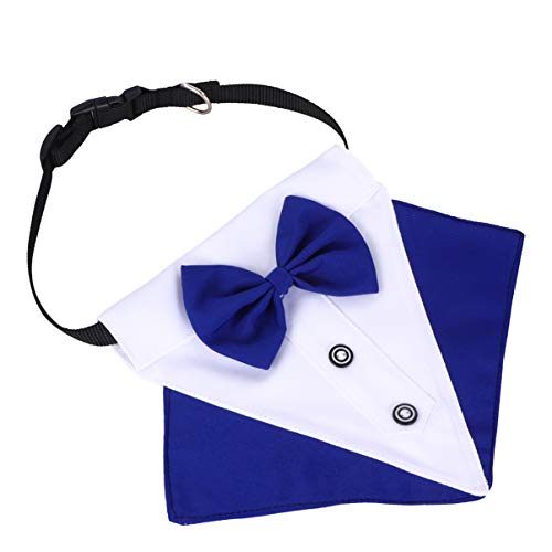 Toyvian 1 Satz Haustier-lätzchen Hund Halsband Für Haustierkostüme Party Haustier Fliege Lätzchen Haustier-Smoking-kostü Haustier-hochzeits-Shirt Krawatte Handtuch Baumwolle von Toyvian