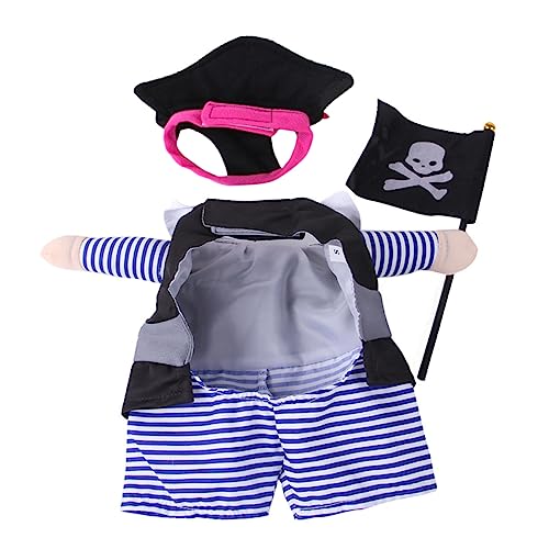 Toyvian 1 Satz Haustierpiratenanzug Hundekostüme Kätzchen Zubehör Hundemützen Körperpflege Smoking Hundekleidung Klein Hundehut Katzenkostüme Für Haustiere Katzenhüte Party Polyester von Toyvian