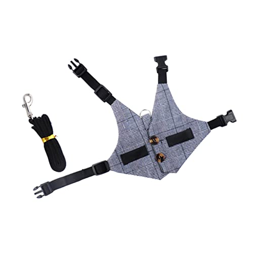 Toyvian 1 Satz Kaninchen Anzug Weste Hasenleine Bräutigam Haustier Drinnen Hasenweste Verschleißfeste Kaninchenkleidung Leichte Laufleine Kleiner Hasenanzug Kaninchenleine Grey Polyester von Toyvian