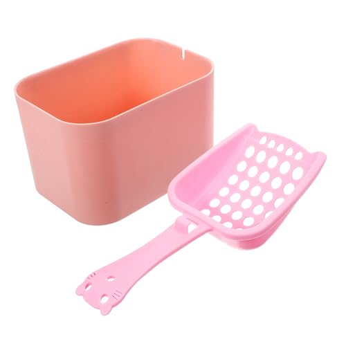 Toyvian 1 Satz Katzenstreu-Schaufel-Set Körperpflege Scoop Katzenstreuschaufel Für Den Haushalt Hausmüllschaufel Haustier-katzenstreu-Schaufel Wiederverwendbare Streuschaufel Rosa Plastik von Toyvian