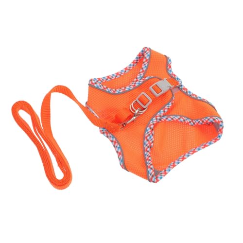 Toyvian 1 Satz Kleines Geschirr Für Welpen Züchten Einstellbar Hund Ausbildung Groß Körperpflege Führen Zug Haustier Bausatz Tragbares Welpengeschirr Welpenweste Orange Polyester von Toyvian