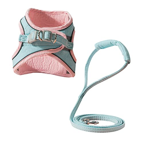 Toyvian 1 Satz Leine anschnallen Hochleistungsleine Zugband für Haustierkatzen für Katzen mit bequemes Katzengeschirr verstellbares Laufseil Haustierkabelbaum Katzenleine Wildleder- Rosa von Toyvian